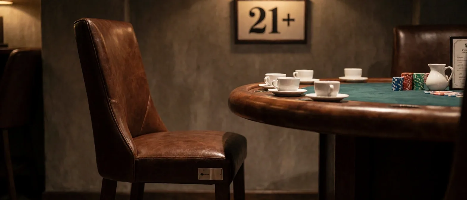 Sfeervolle lege pokerlounge bij Lumorixt
